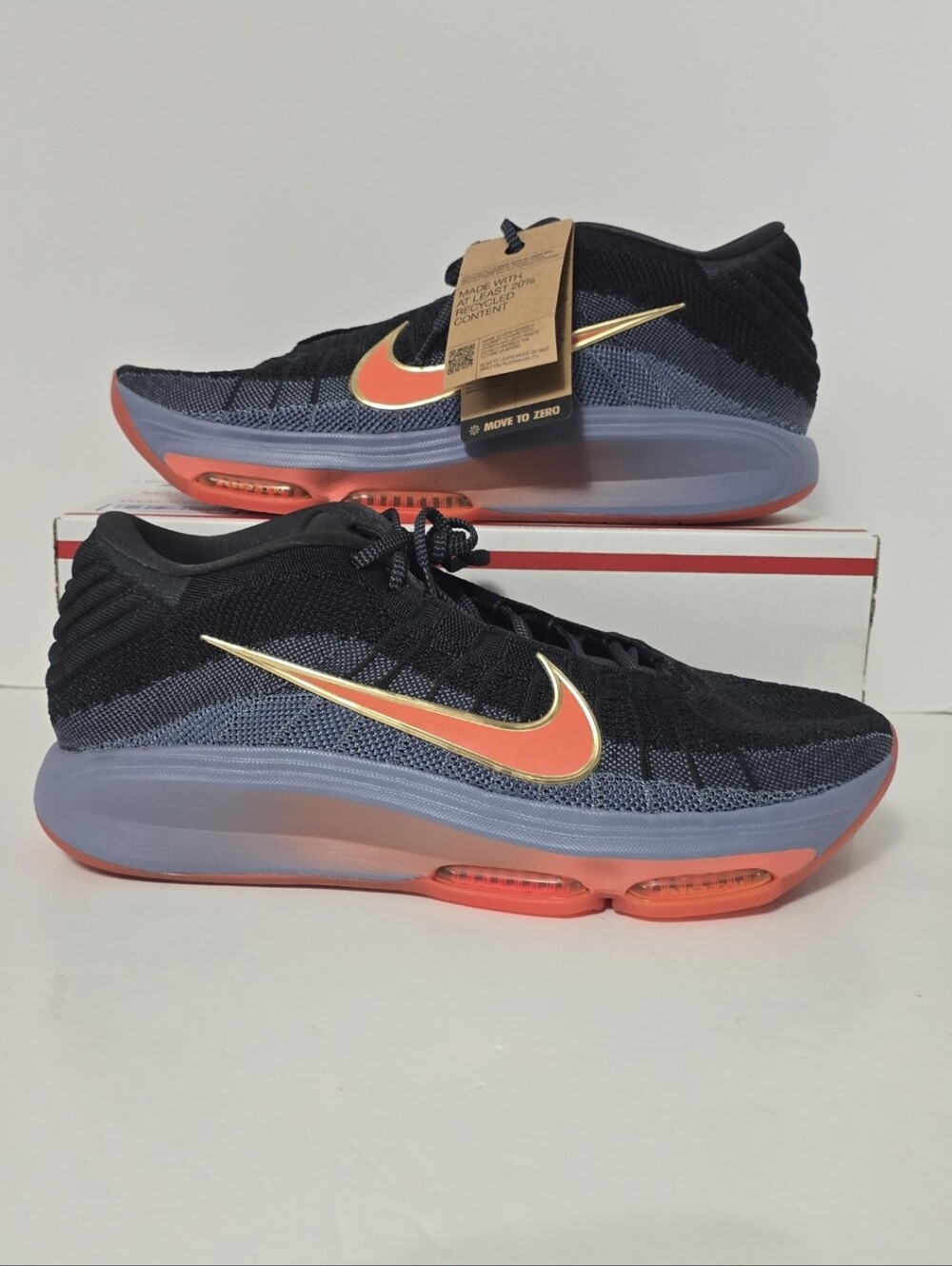 Nike Basketball Shoes Mens Black  Air Zoom GT 3 Hustle Swoosh Fly Sneakers